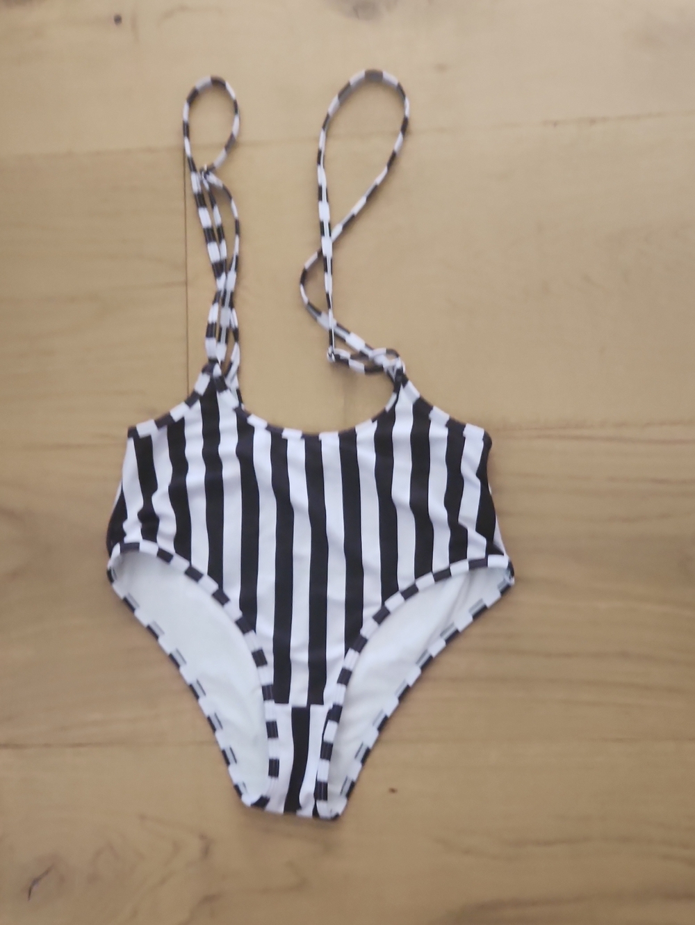 Black and White Striped Suspender Bottoms